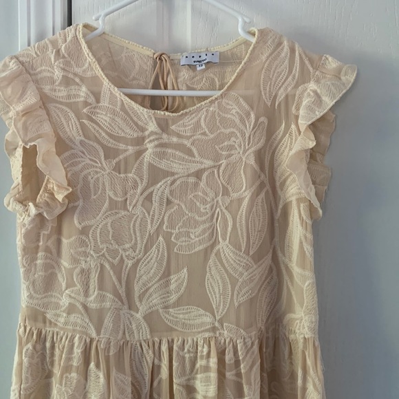 Suncoo Paris Serlie Robe Carry Lace Embroidered Dress Being Size T2/M ruffle - Picture 2 of 16